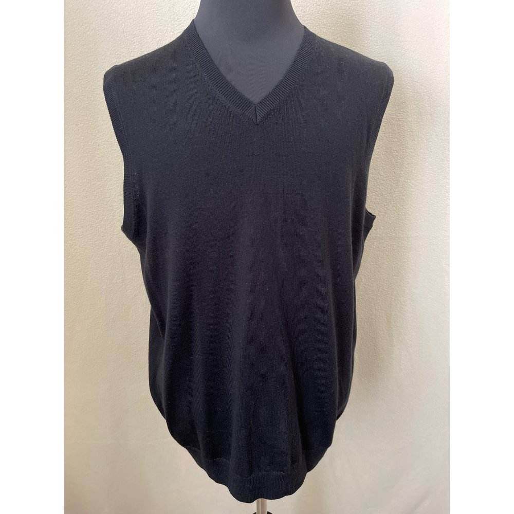 Joseph Abboud Black V-Neck Pullover Sweater Vest